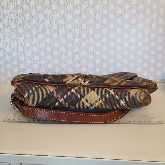 Dooney and Bourke Plaid Coated Canvas Bag w/ Adjustable Shoulder Strap - Picture 9 of 16